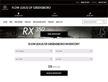 Tablet Screenshot of flowlexusofgreensboro.com
